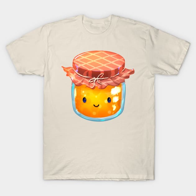 Cute Peach Jam Jar T-Shirt by Claire Lin